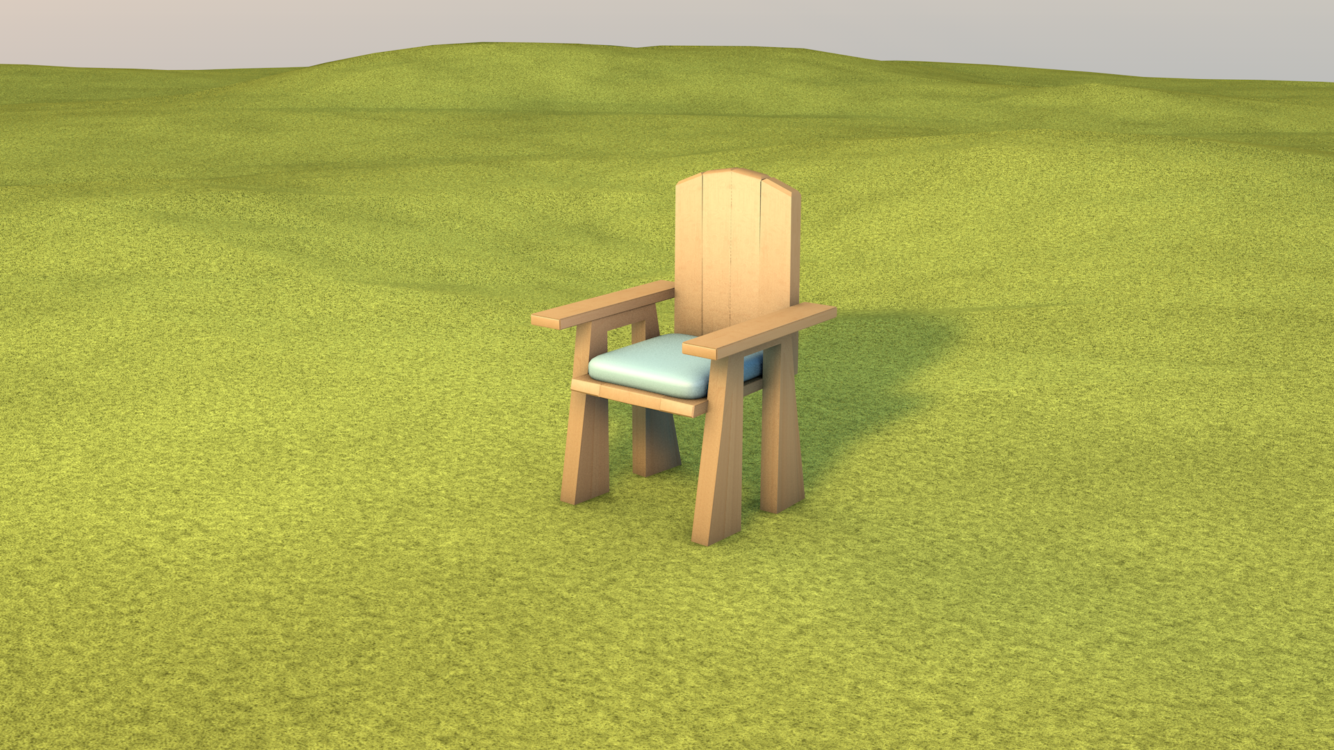 An original render of a chair in Cinema4D.
