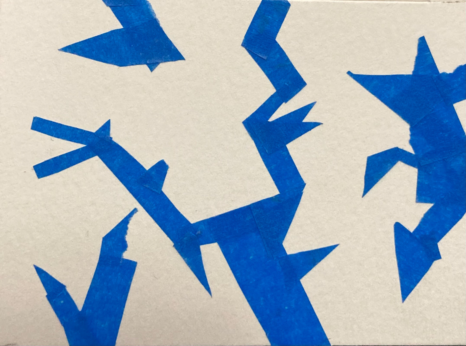 One of several abstract art pieces I produced using painter's tape.