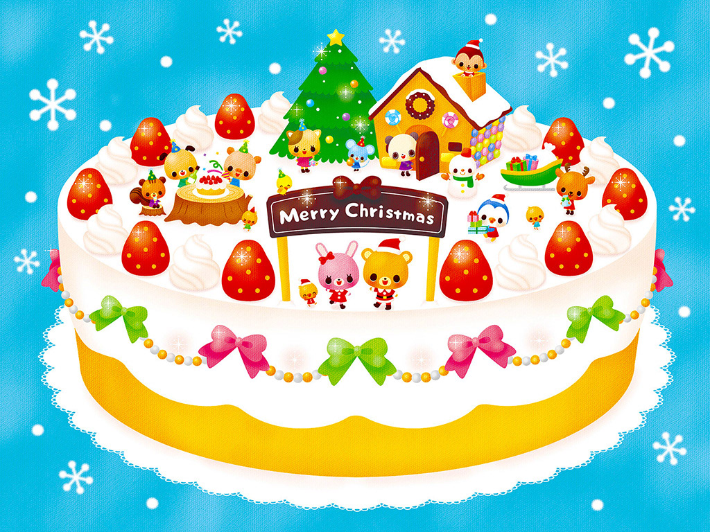 イラストレーターさとうゆか 子供向けのかわいいイラスト Sugar Plum クリスマスケーキ