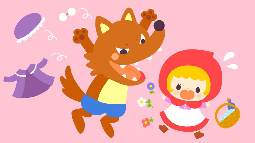 Sugar Plum 子供向け 女性向けのかわいいイラスト イラストレーターさとうゆか 動く絵本 赤ずきん