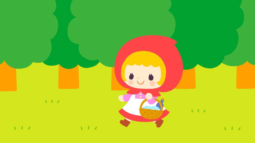 イラストレーターさとうゆか 子供向けのかわいいイラスト Sugar Plum 動く絵本 赤ずきん