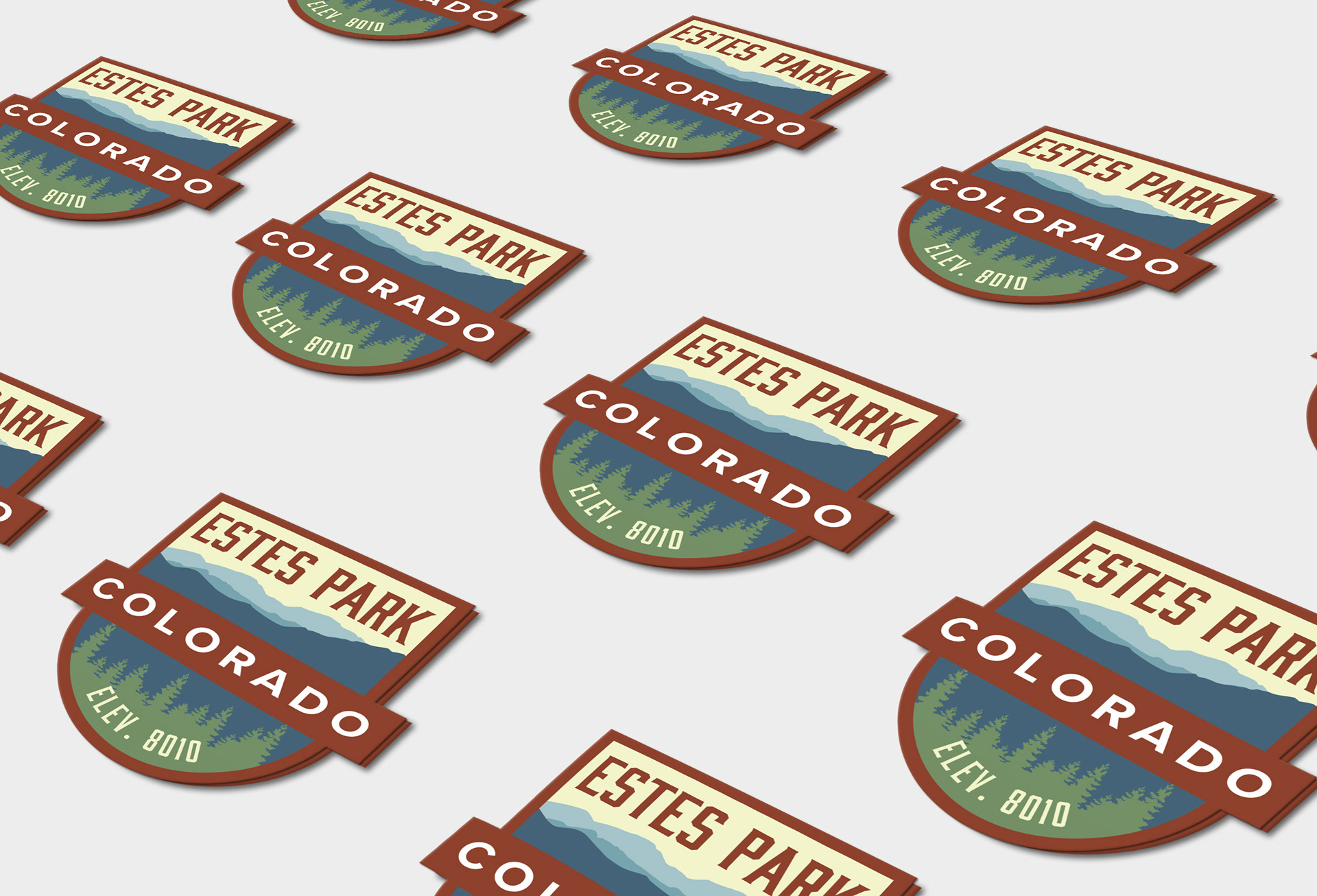 Estes Park-themed stickers