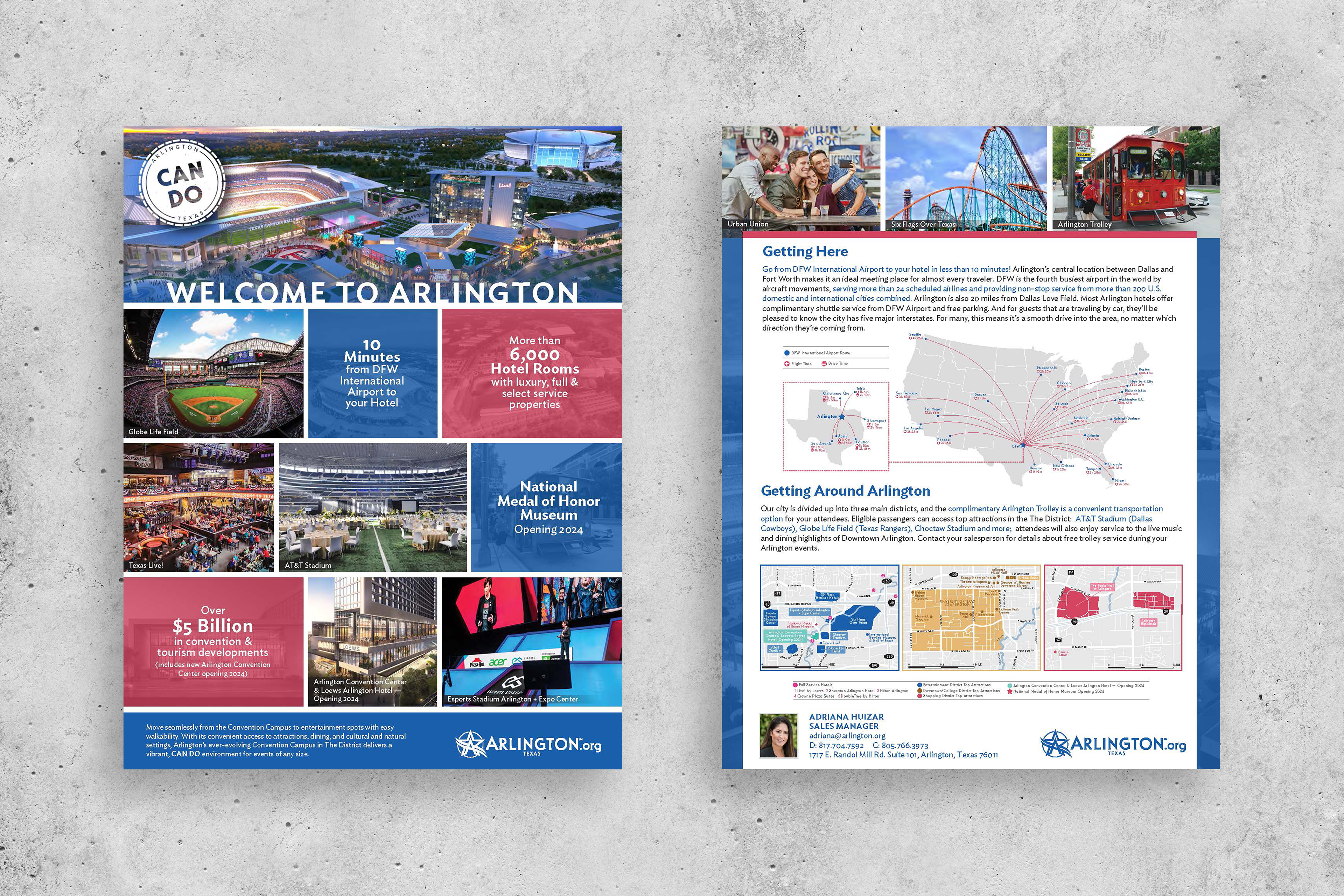 Arlington CVB Meeting & Conventions Sales Sheet with "Can Do" Branding (Designed and implemented in 2021)
