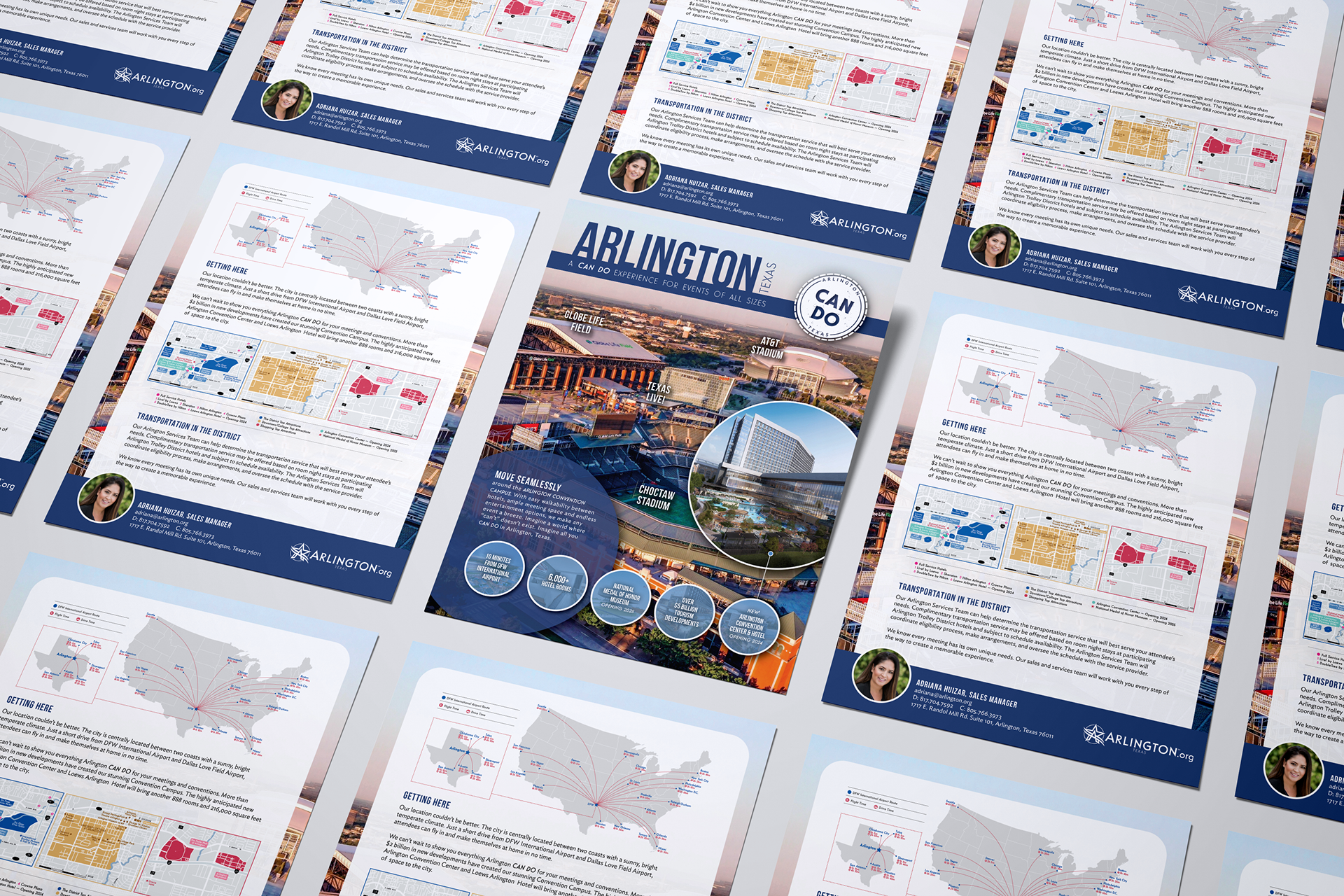 Arlington CVB Meeting & Conventions Sales Sheet with "Can Do" Branding (Designed and implemented in 2023)