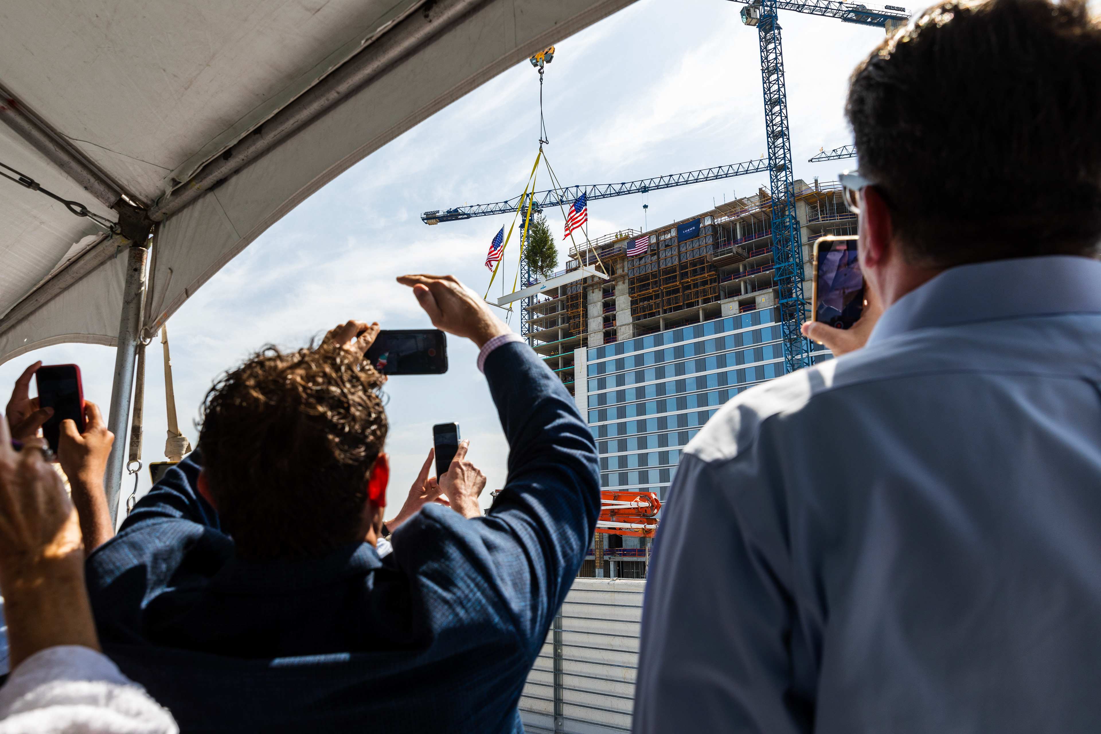 Loews Arlington Hotel Tree Topping Ceremony for Visit Arlington