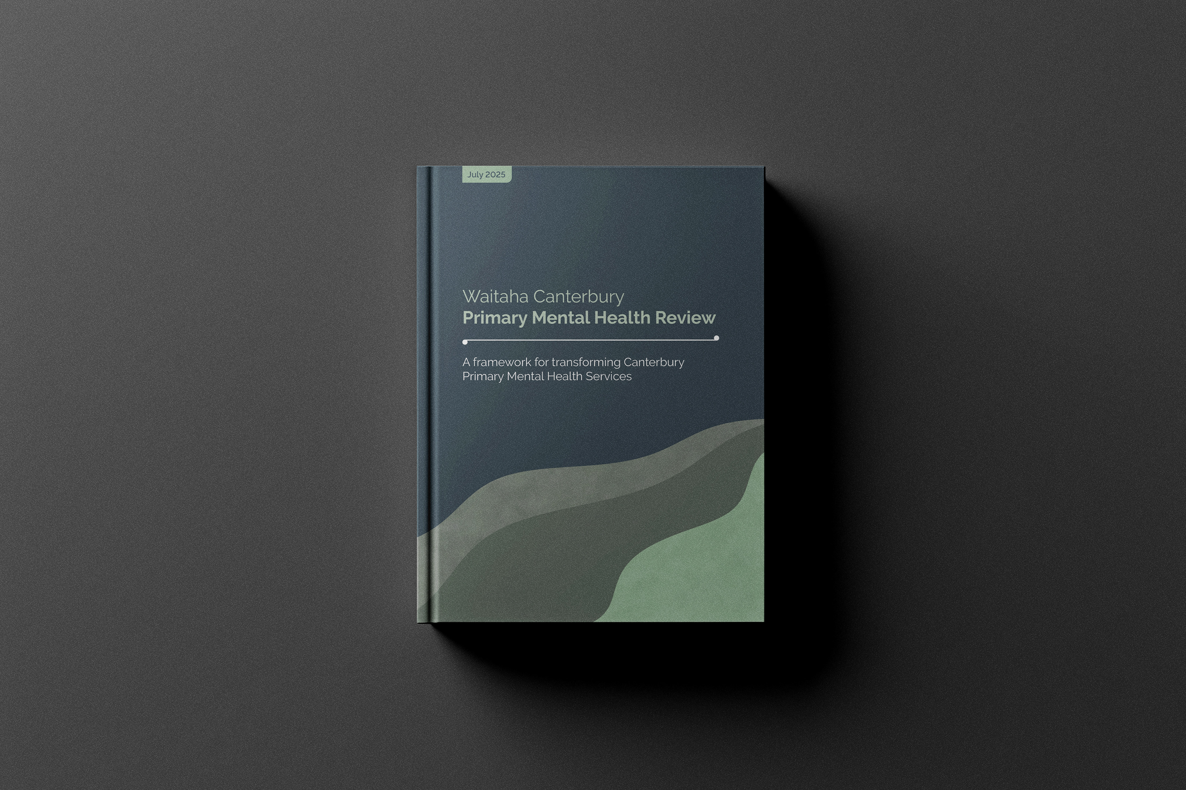 Design by Laura Fisher for the Waitaha Canterbury Primary Mental Health Review, featuring a balanced mix of colour and illustration to present sensitive information clearly and empathetically.