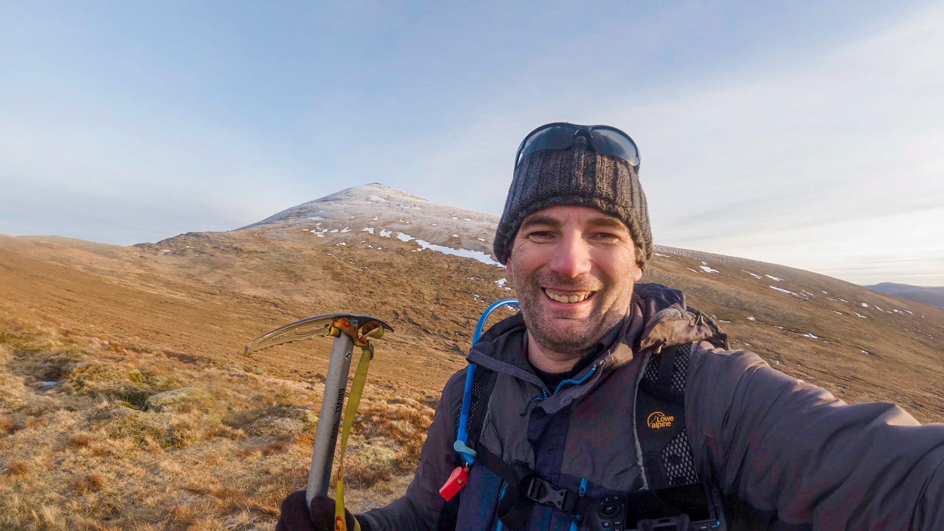 On the way to the frozen Ben Klibreck summit ;-)