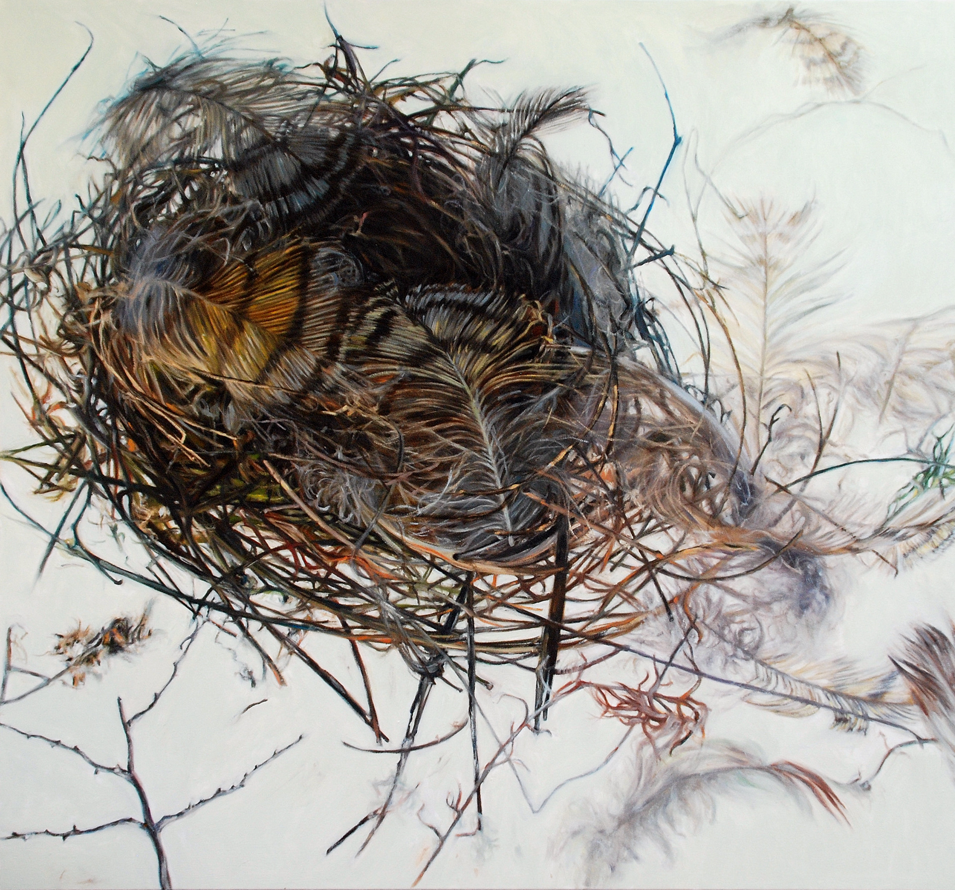 Disperse, oil on canvas, 48in x 52in, 2012