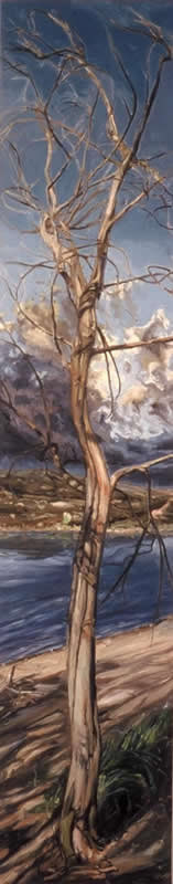 Flail, oil on canvas, 68in x 14in, 1999