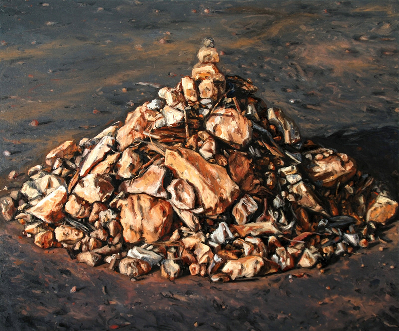ocks, oil on canvas, 30in x 36in, 2008