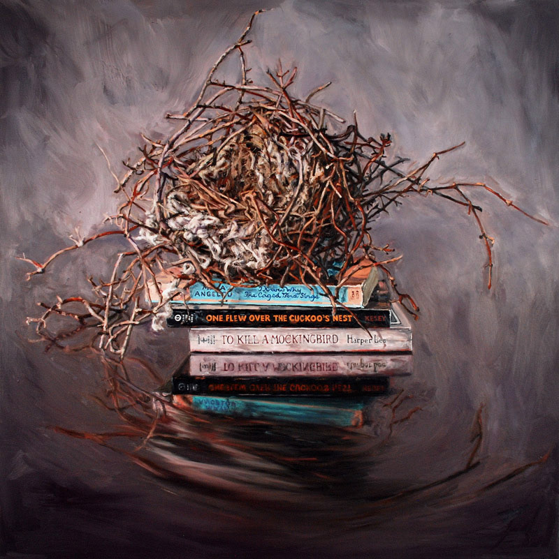 One Flew Over, oil on canvas, 40in x 40in, 2011