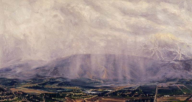 April 2003, oil on canvas, 18in x 33in