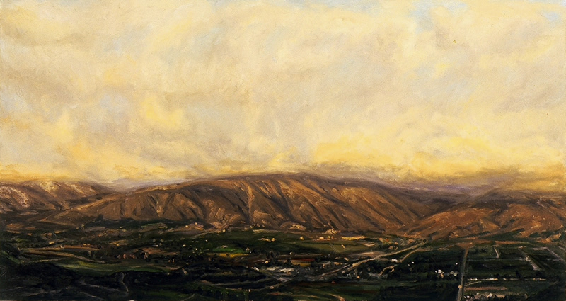 July 1999, oil on canvas, 18in x 33in