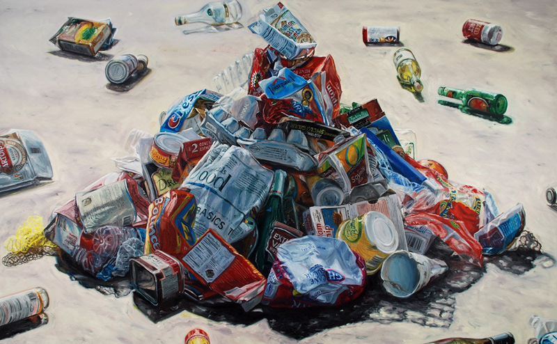 Trash, oil on canvas, 42in x 68in, 2008