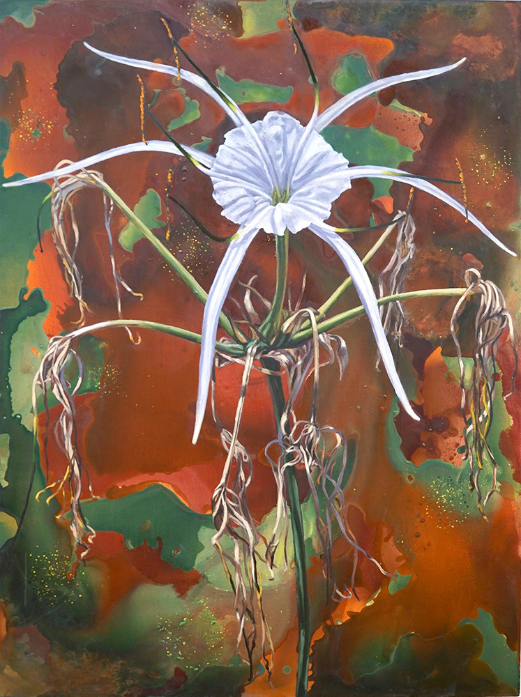 Tinsel, 48x36, 2017 (Spider Lily)