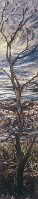 Scorch, oil on canvas, 68in x 14in, 1999