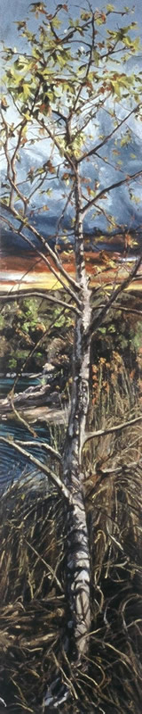 Flutter, oil on canvas, 68in x 14in, 1999