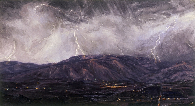 July 2002, oil on canvas, 18in x 33in