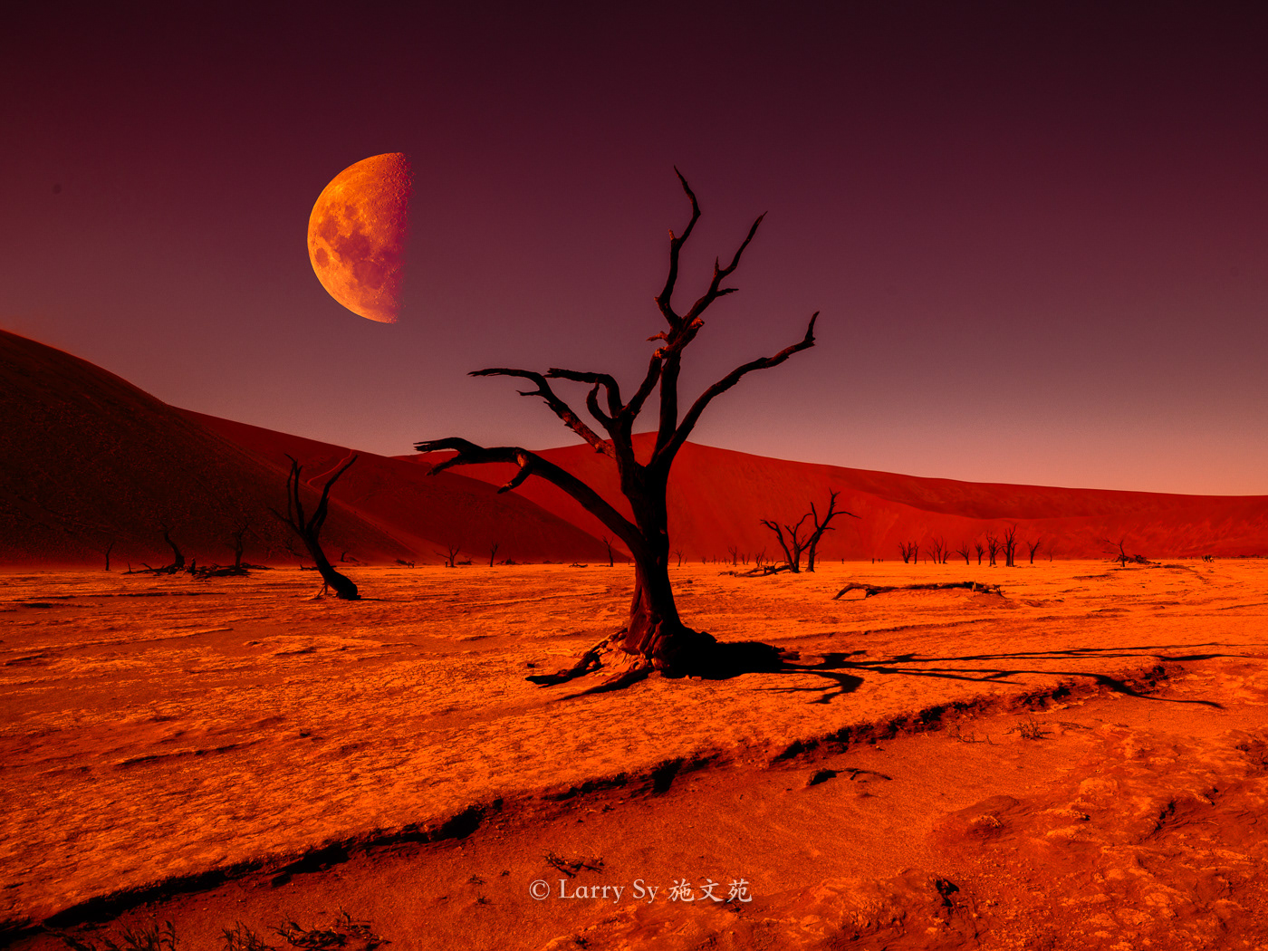 Crimson Eclipse At Deadvlei