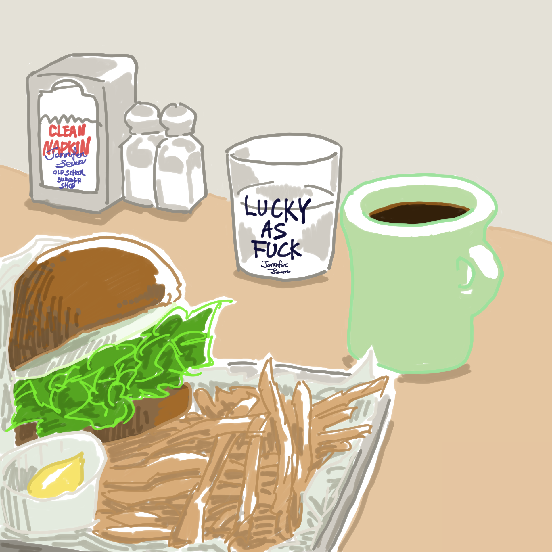 Jennifer Seven Old School Burger Shop