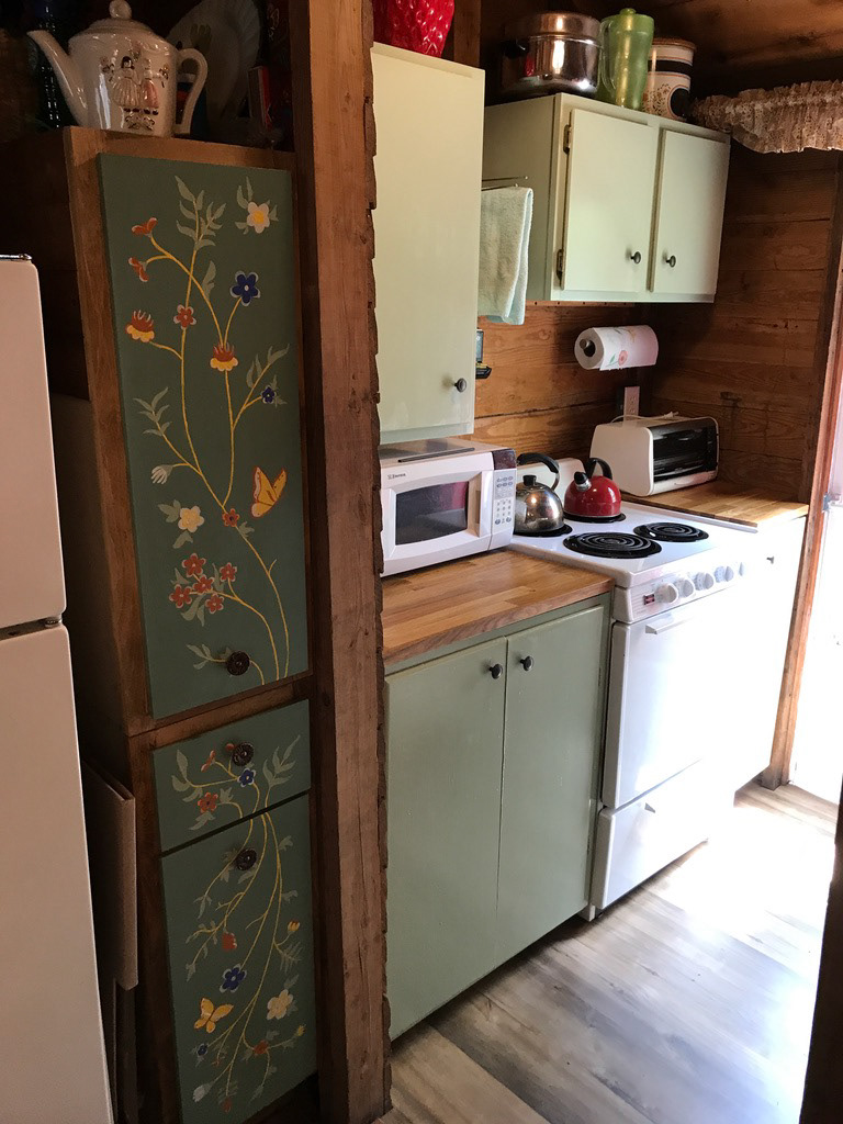 Designed & Painted Floral Cabinet