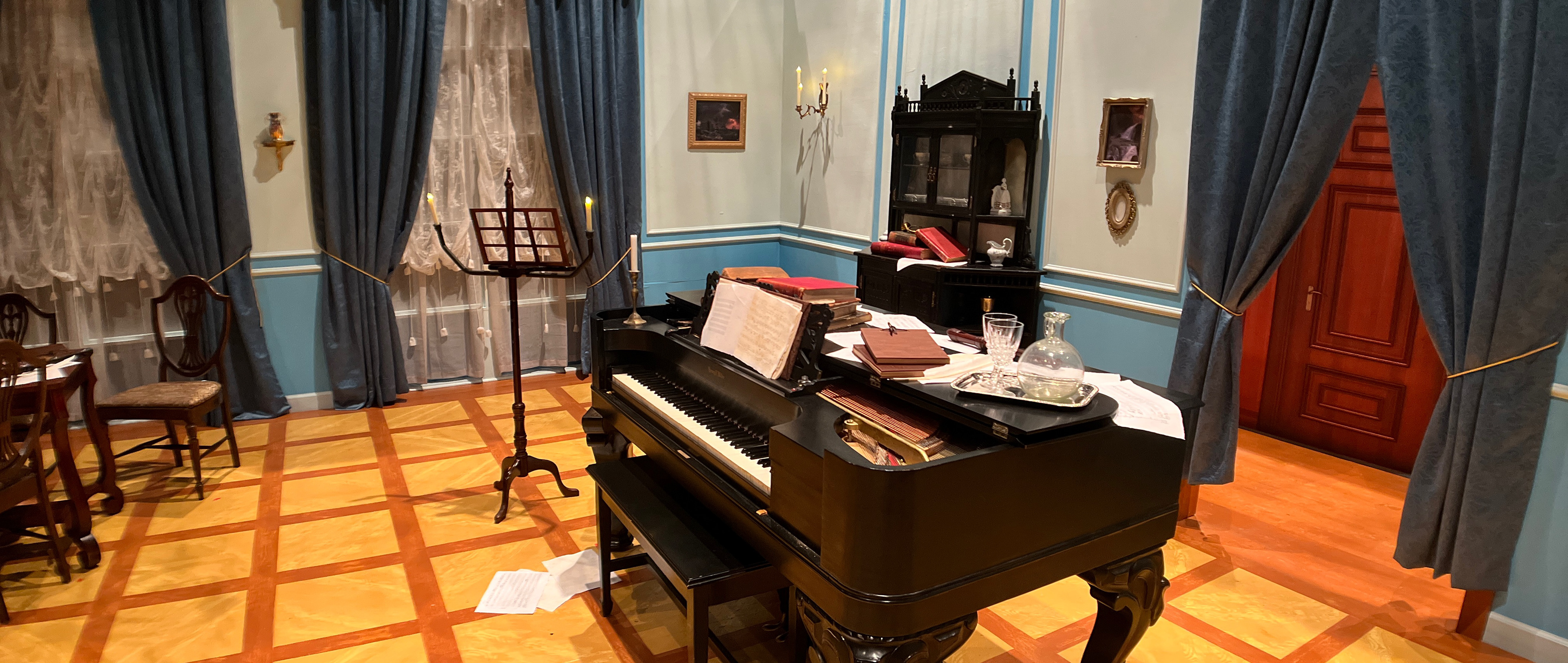 Mid 1700s Austrian apartment set designed for the pilot of The Adventure of Music