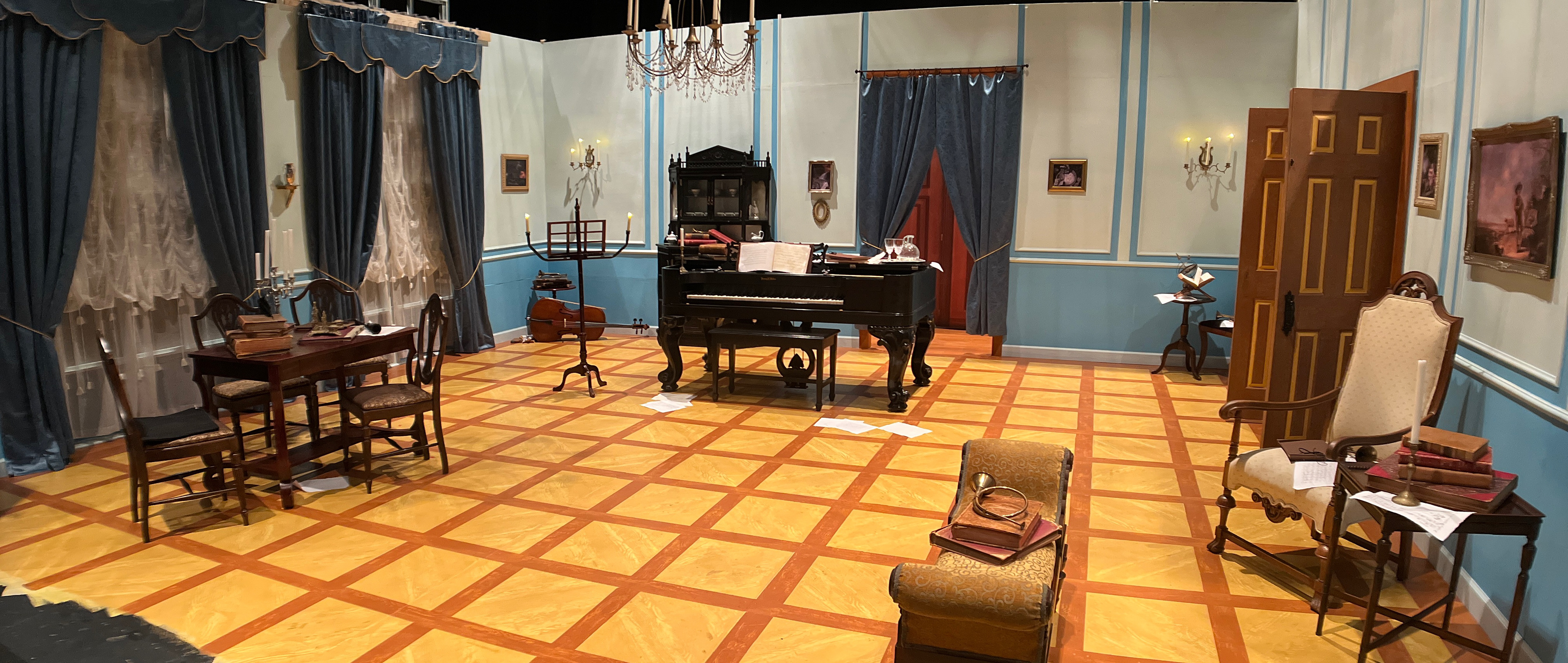 Mid 1700s Austrian apartment set designed for the pilot of The Adventure of Music