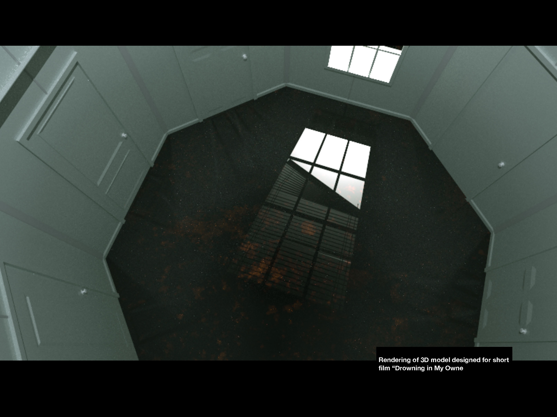 Rendering of 3D model designed for short film "Drowning in My Owne