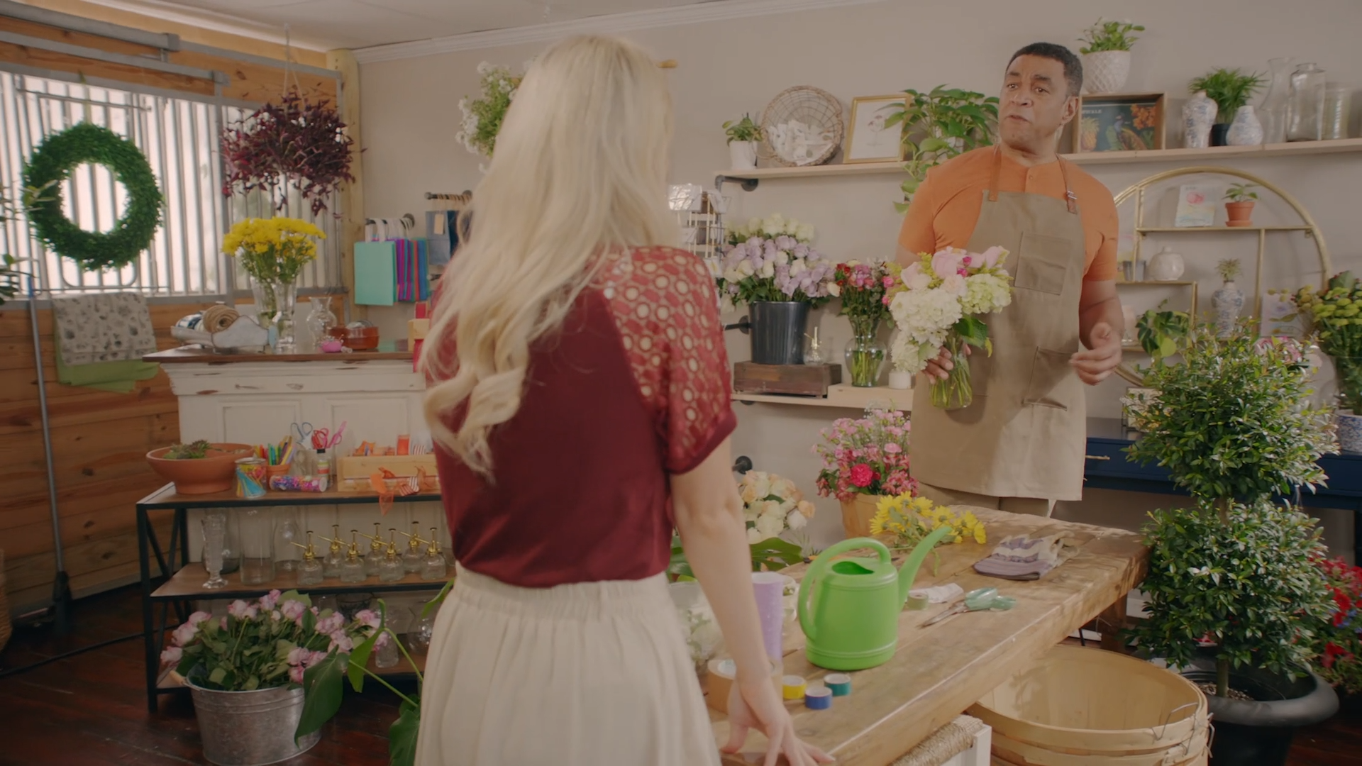 Designed and Decorated Flower shop on location for Destination Heaven