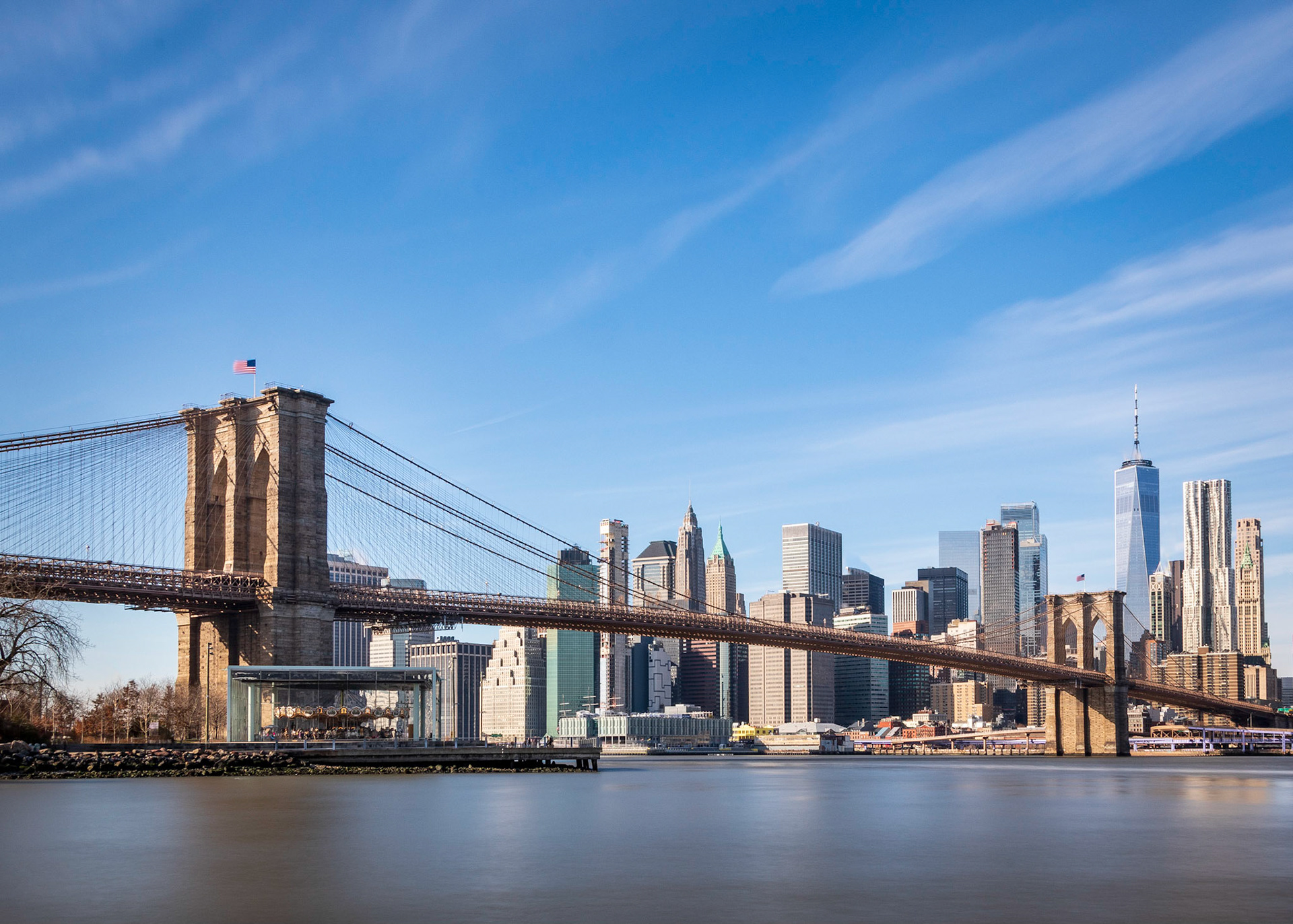 Brooklyn Bridge and Lower Manhattan