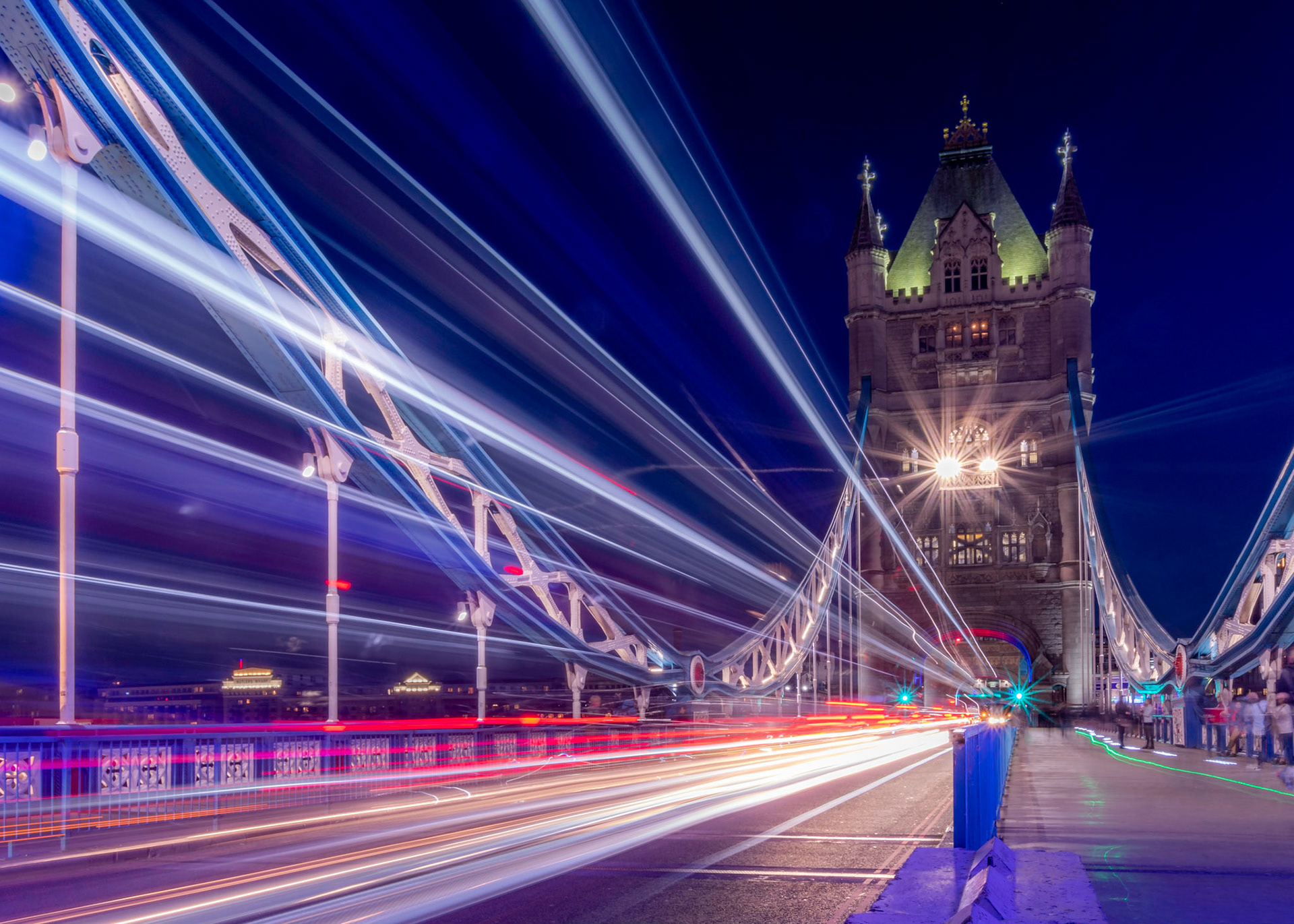 Light Trails on the Tower Bridge