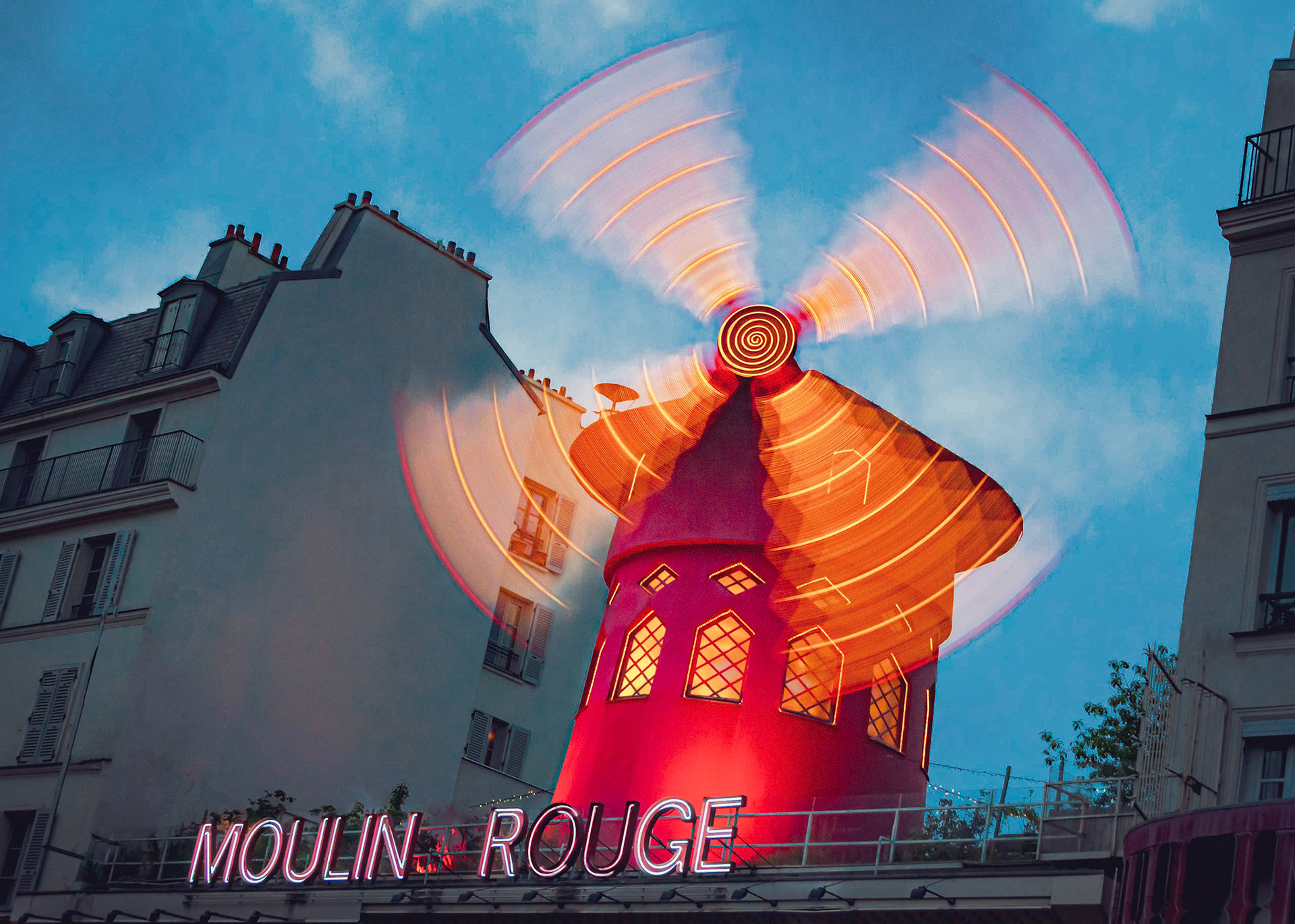 Le Moulin Rouge in the Blue Hour
