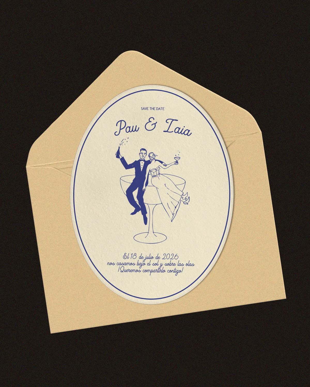 Invitaciones y menús de boda personalizados con ilustraciones