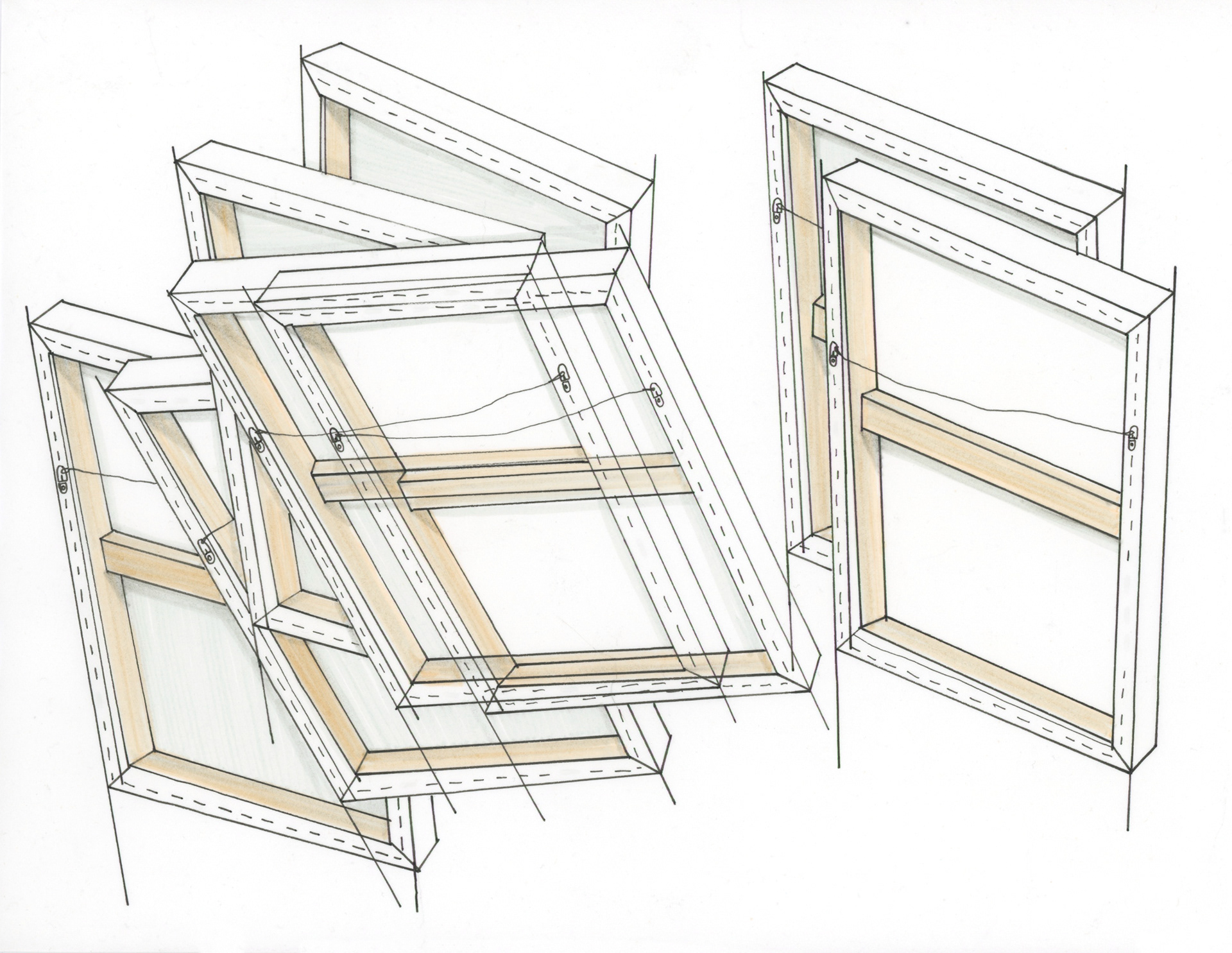 ink and graphite on translucent vellum, 8.5 x 11 in / 22 x 28 cm