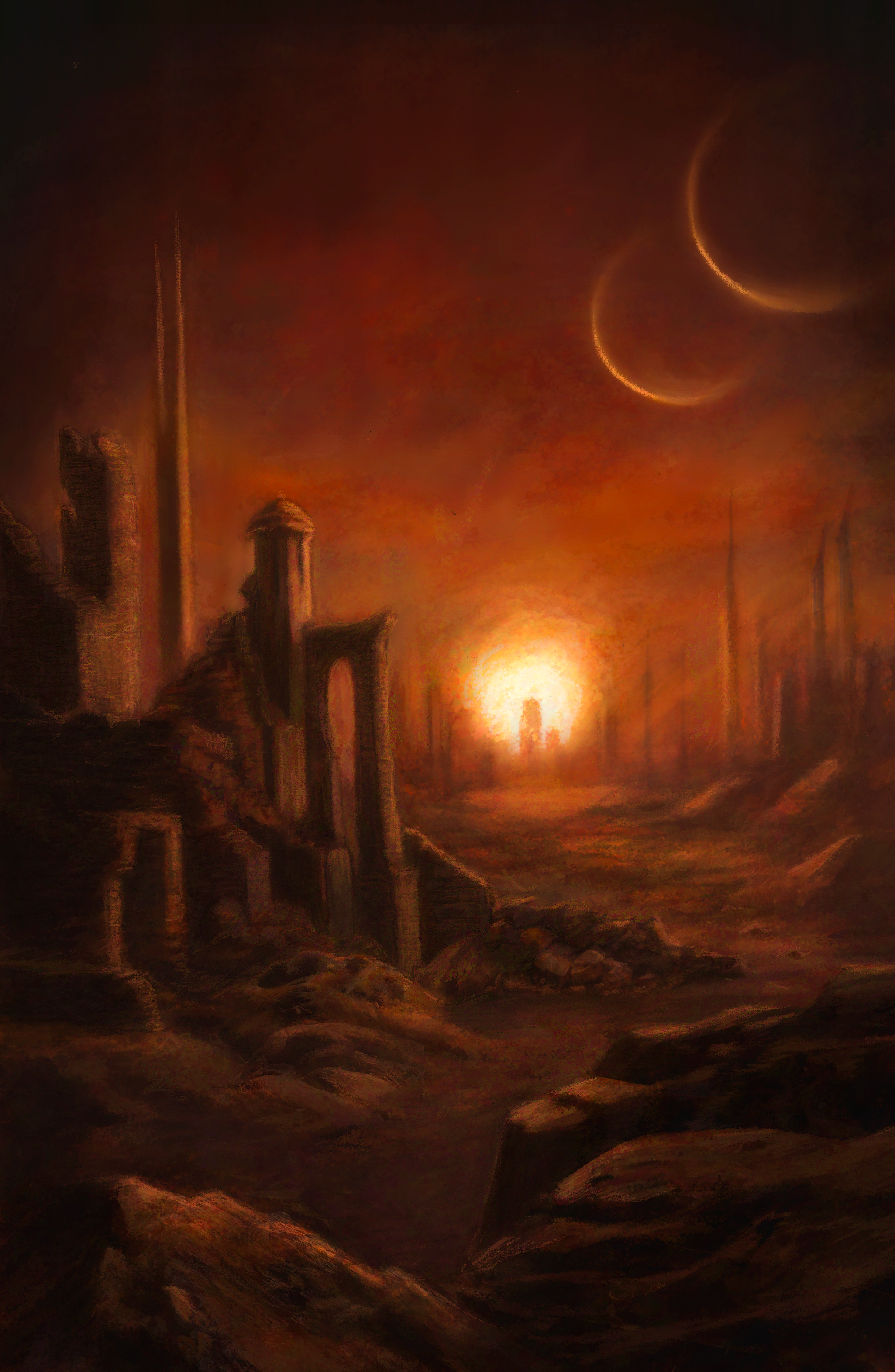”And the Moon May Still Be As Bright” Cover Illustration