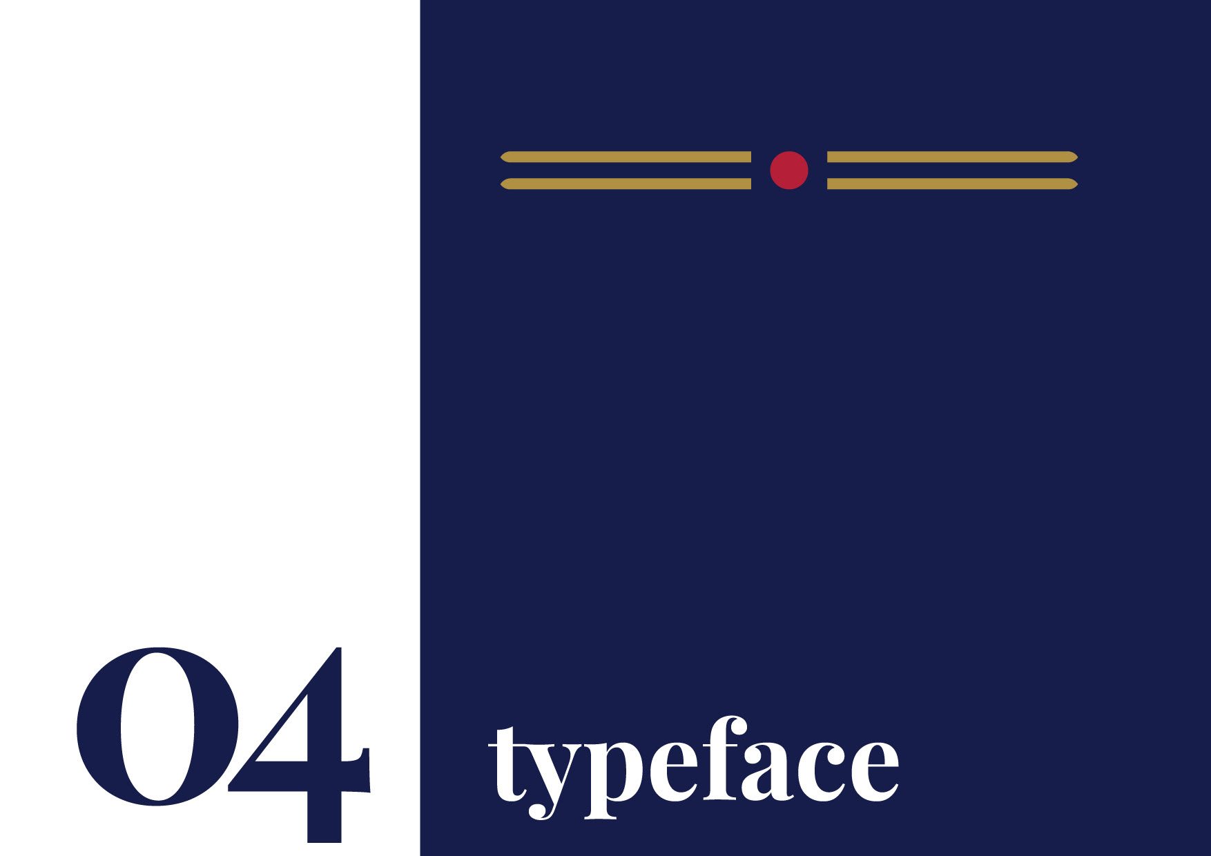 Nannadai Indian art clothing brand guideline book: section 04 typeface title
