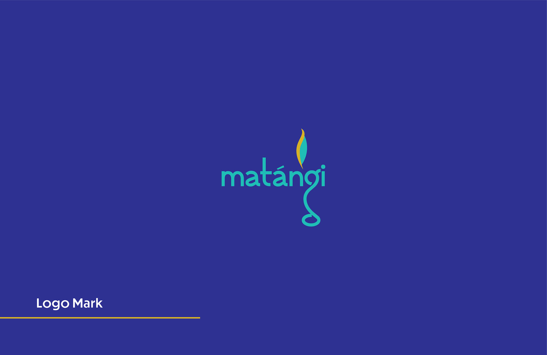 Matangi spiritual brand: logo mark with a parrot feather motif on indigo, branding by Atma Studios