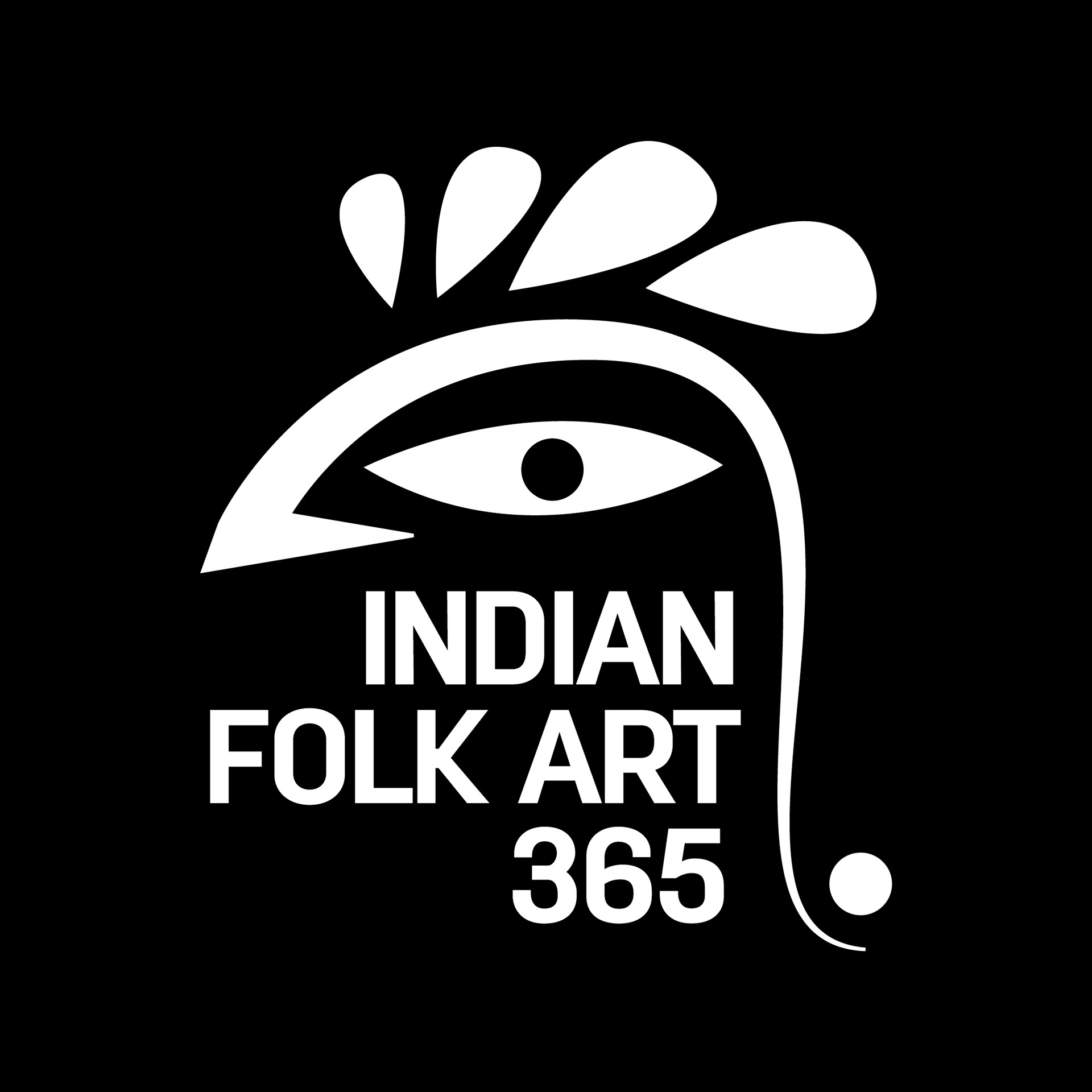 50 contemporary Indian folk art illustrations: #30 "Indian Folk Art 365" logo
