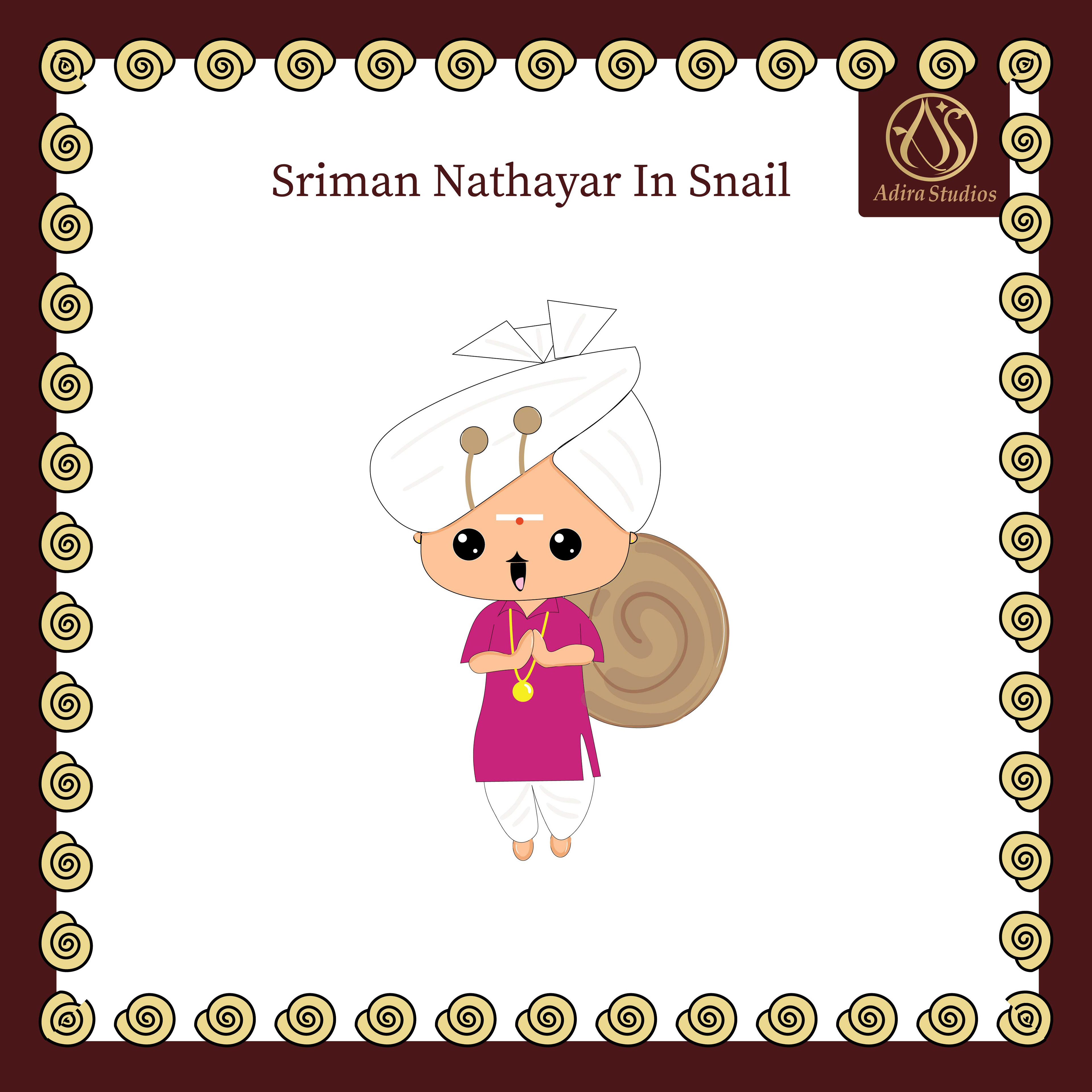 Creative Creatures, Tamil character illustrations: Creative Creatures character: Sriman Nathayar in Snail