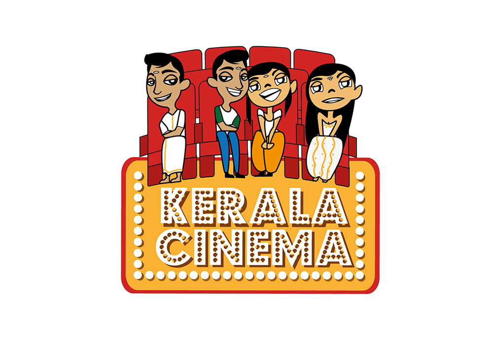 Kerala T-shirt designs 2013: Kerala Cinema artwork with retro film characters