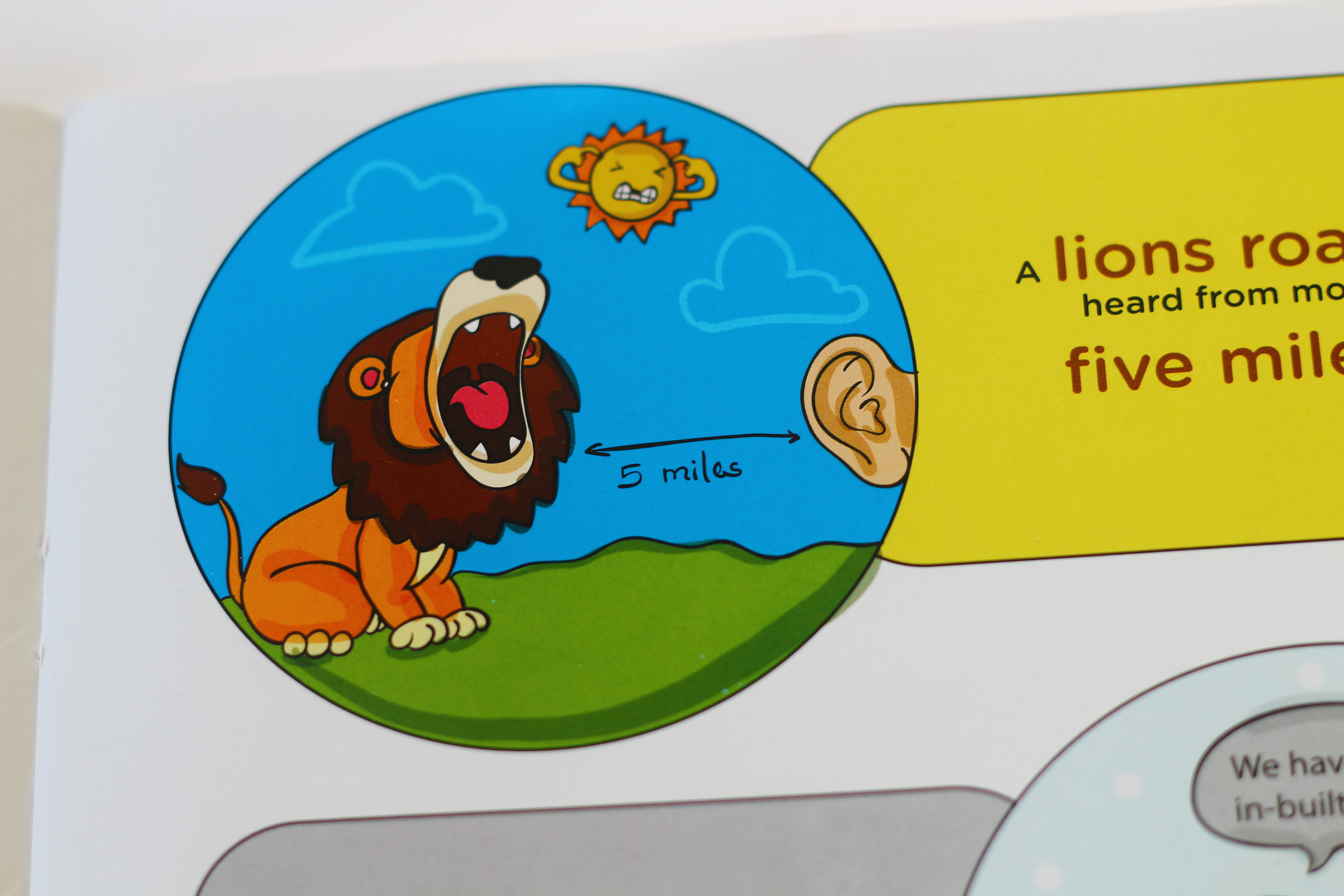 My Book of Facts, 100 amazing facts, pen to press: lion's roar fact page