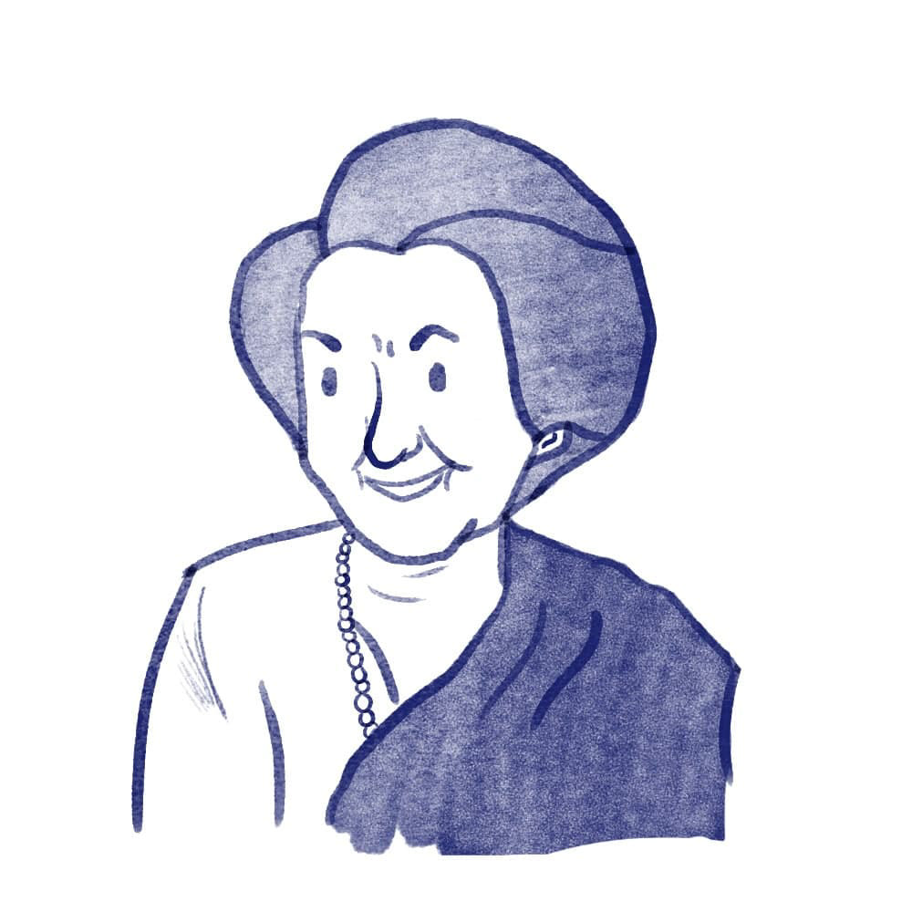 Experimental illustrations 2020: #22 Portrait, blue ink line stage