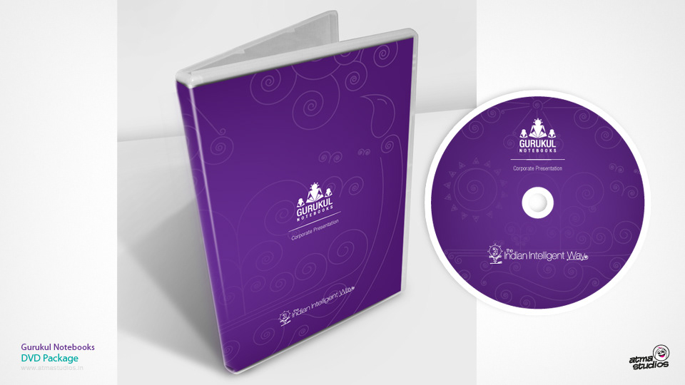 Gurukul Notebooks brand: DVD package and disc design