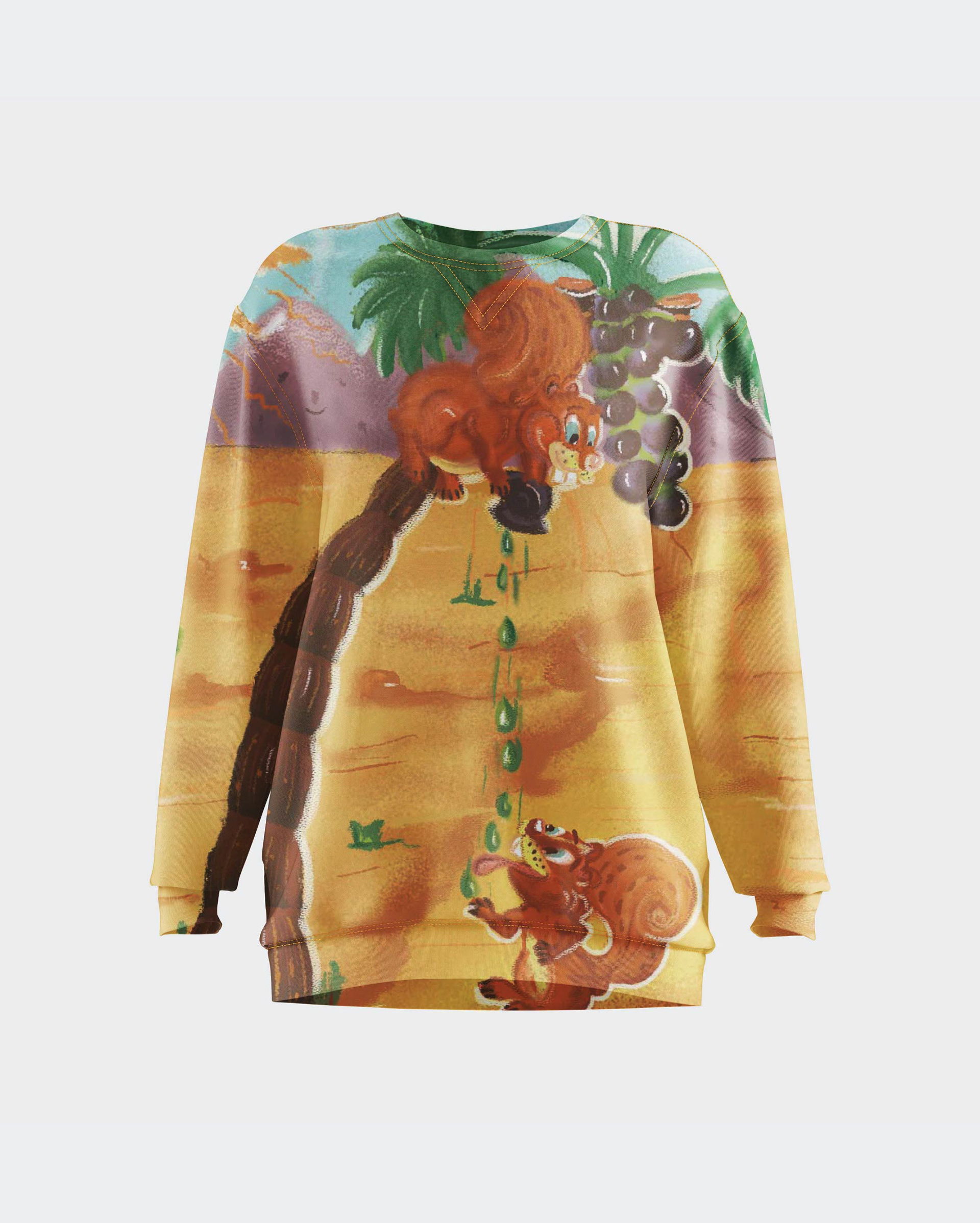 20 tree-based illustrations collective: #40 Sweatshirt with the palm tree artwork