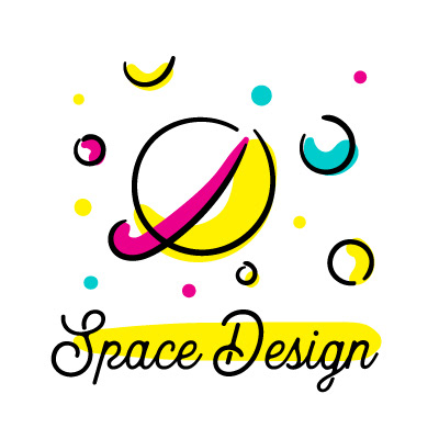 Artpreneur creative program hand-drawn icon: Space Design icon, a planet
