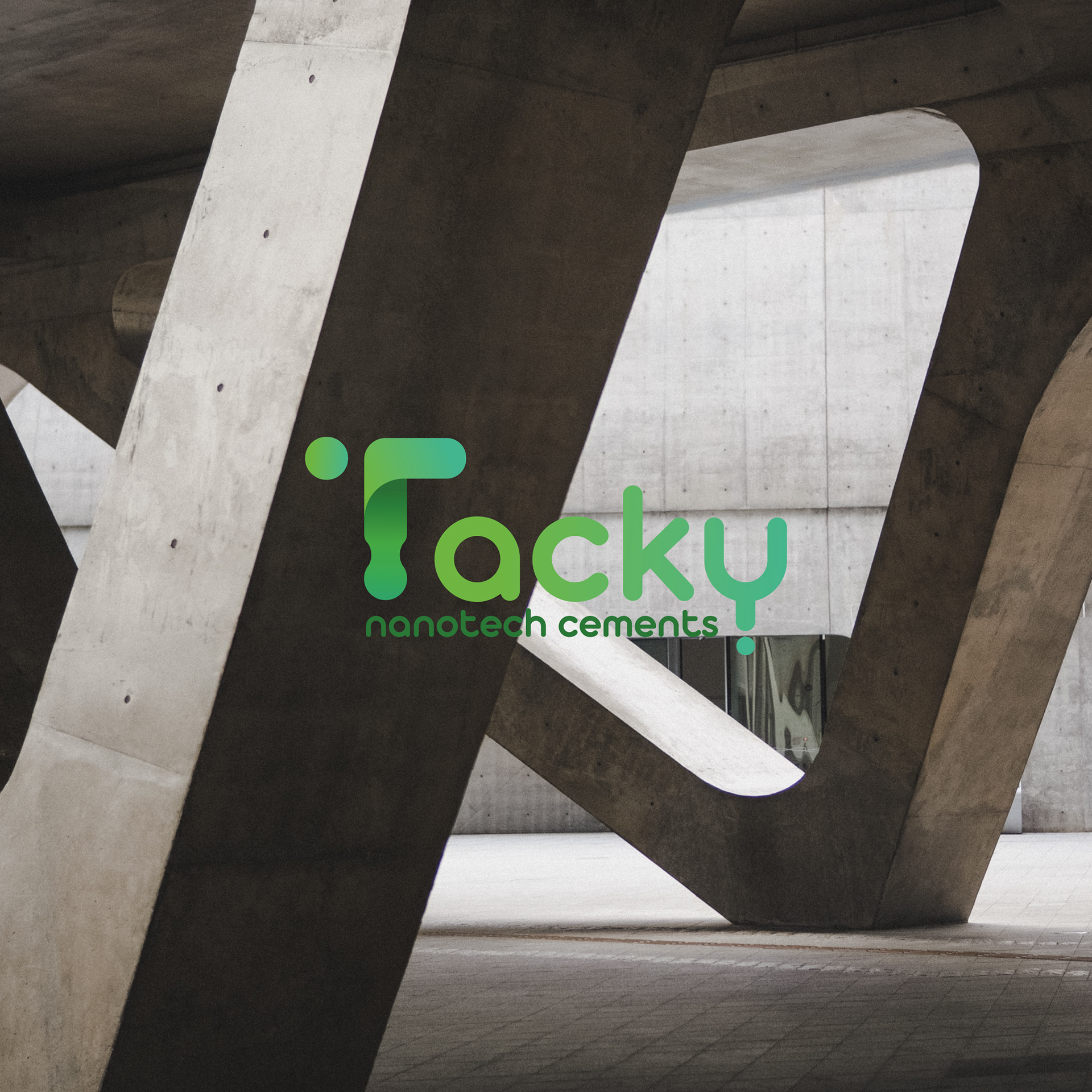 Top logo designs 2020 by Atma Studios: Tacky concrete logo on a concrete structure