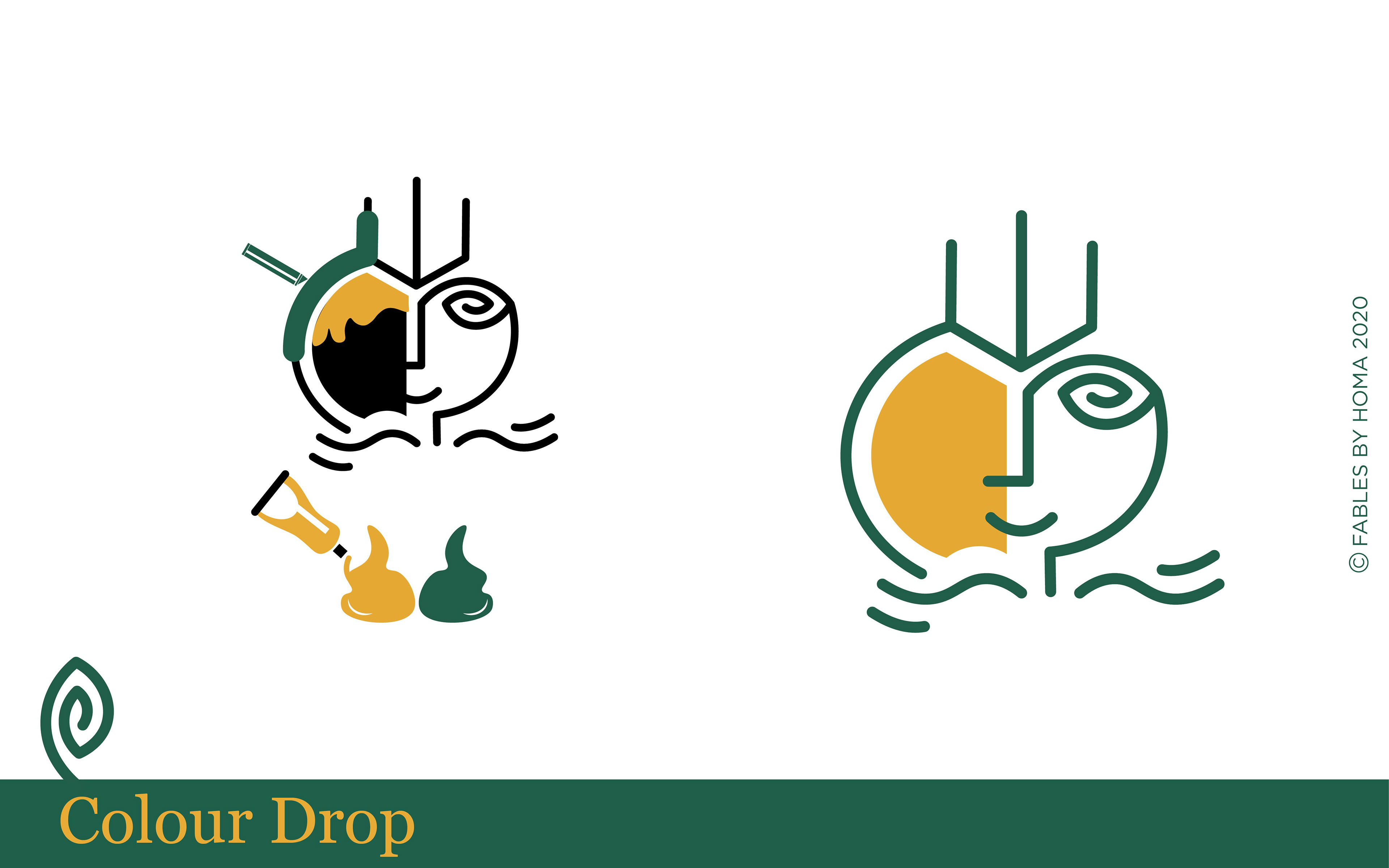 Dhanvantari Temple brand: colour drop study for the final logo