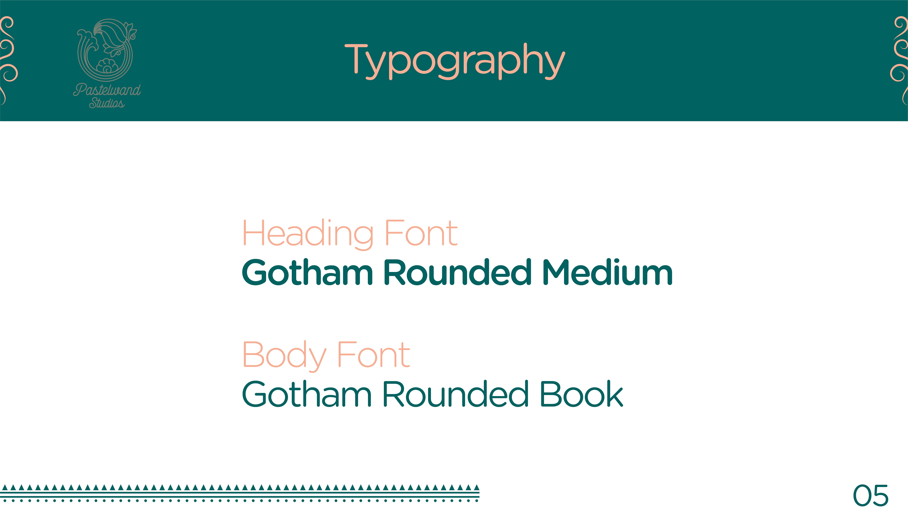 Sanjeevini spiritual brand guidelines: typography slide showing Gotham Rounded fonts