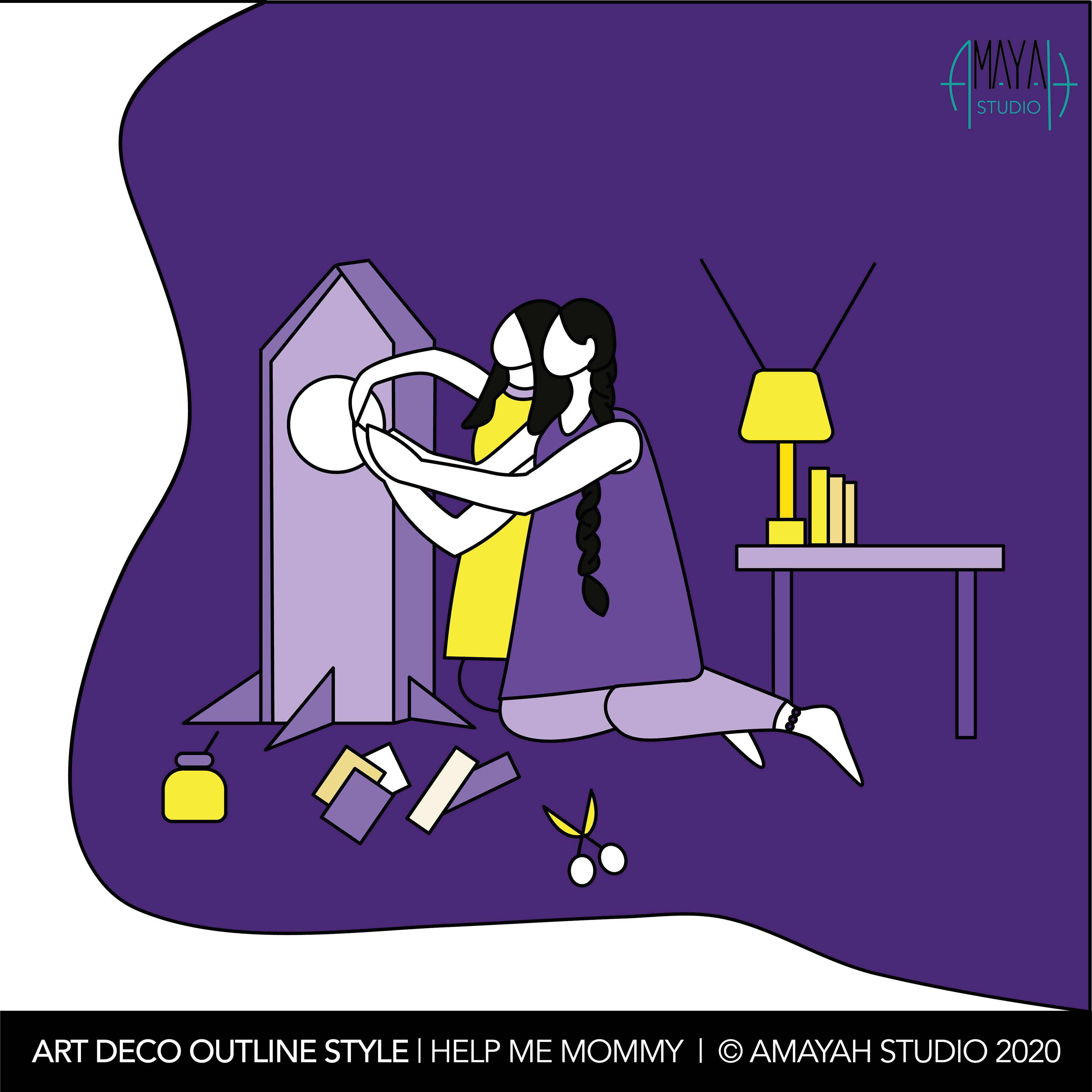 Life of a contemporary mother and daughter: #5 "Help me, Mommy", mother and daughter crafting