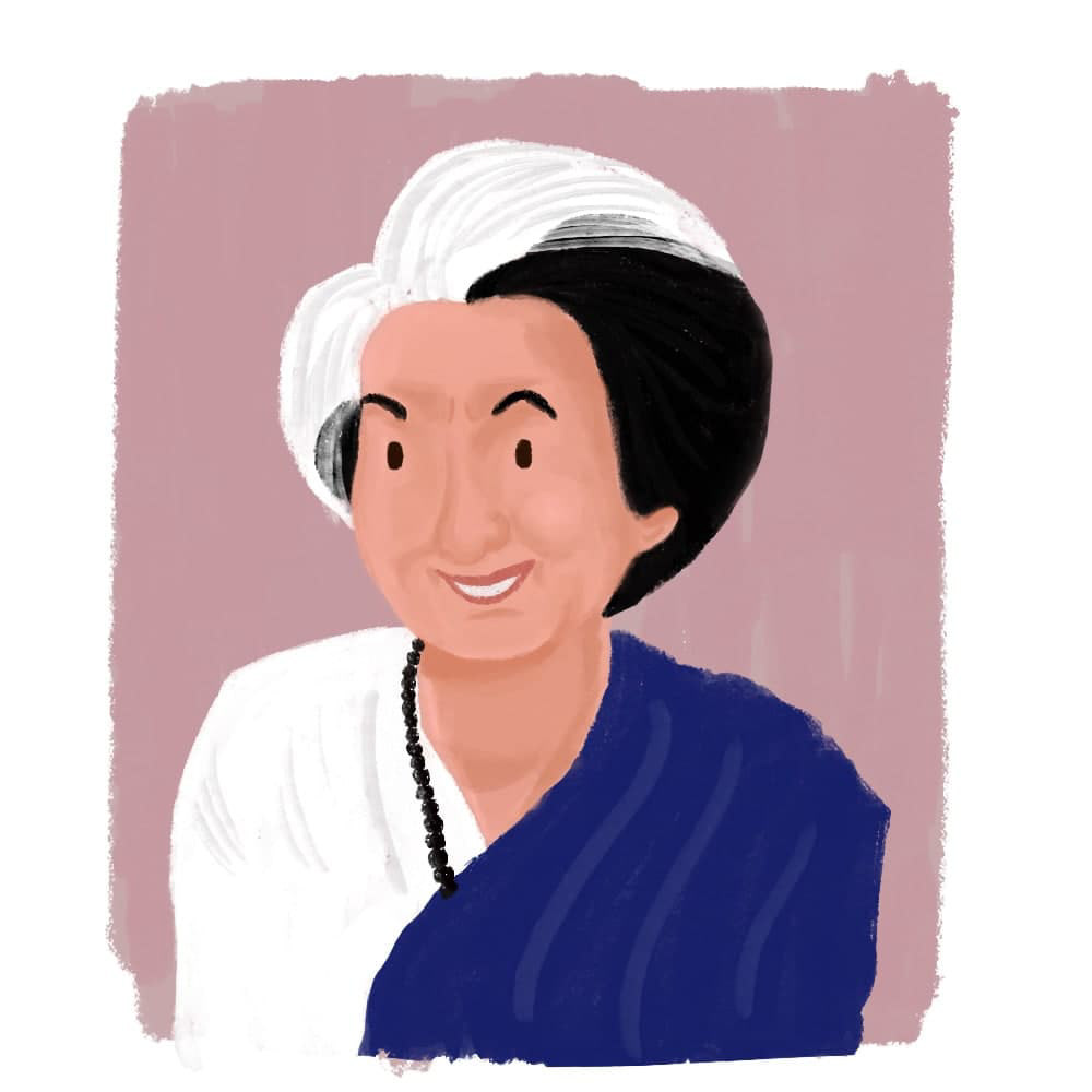 Experimental illustrations 2020: #21 Portrait, colour stage 1